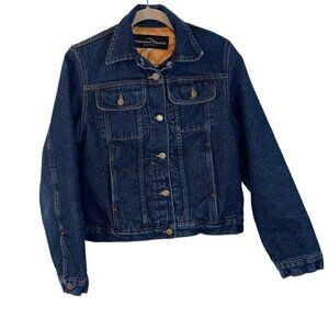 Natural North Montreal Vintage Womens Jacket Size S Blue Denim Quilted Lining